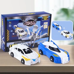 Hello Carbot Unicorn Mirinae Prime Transforming Action Figure Toy Ornament Gift (Unicorn Blue Package)