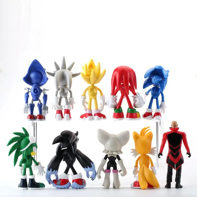 Figurines Sonic Hérisson En Pvc, 10 Pièces/ensemble, Jouet Créatif