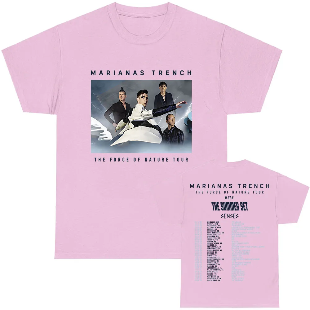 MARIANAS TRENCH Band T-shirts DIE FORCE OF NATURE TOUR T-shirt Sommer Baumwolle Männer Frauen T Shirt Unisex Streetwear Casual Männer Tees – Detail 6