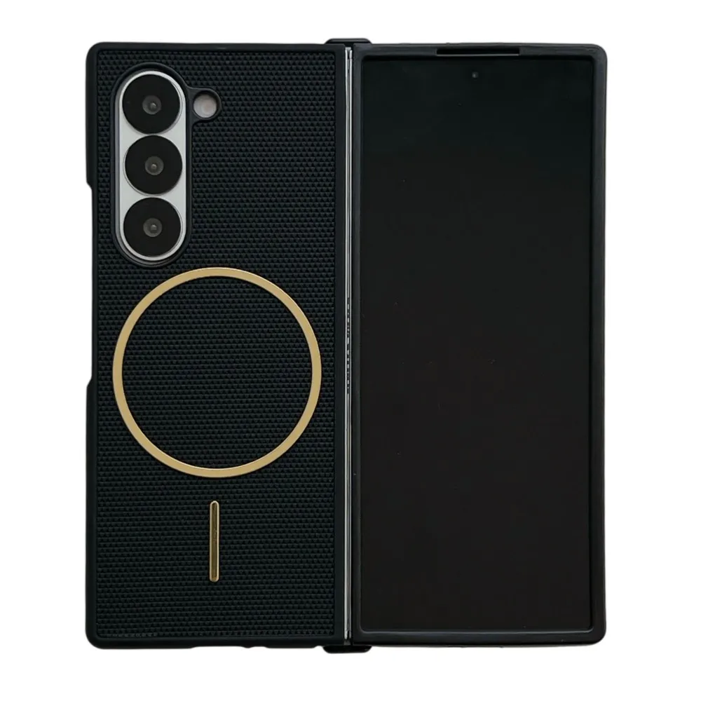 Premium PU Matte Slim Shockproof Magnetic Wireless Charging Protective Cover - Solid Color