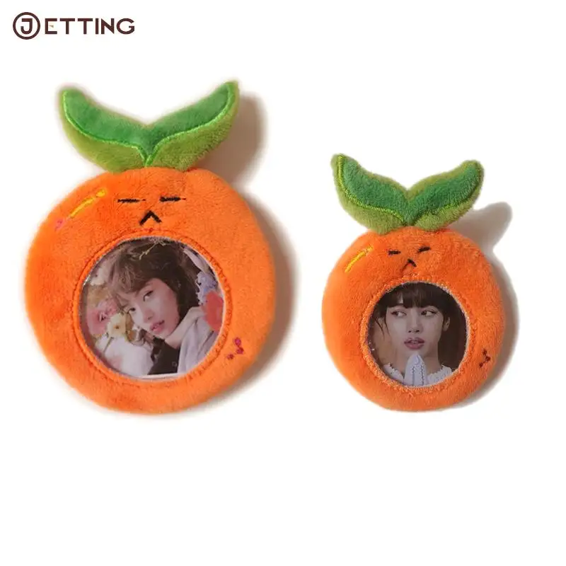 

1/3 дюймовый плюшевый защитный чехол для фотокарты автобуса, женский милый плюшевый держатель для фотокарты оранжевого цвета, Сумка с подвеской, канцелярские принадлежности