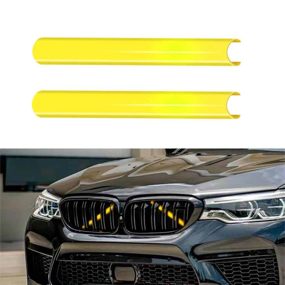 1piar Car Front Grille Trim Strips Cover Frame Sticker For BMW F10 F11 F07 F18 F06 Car Interior Replacement Parts