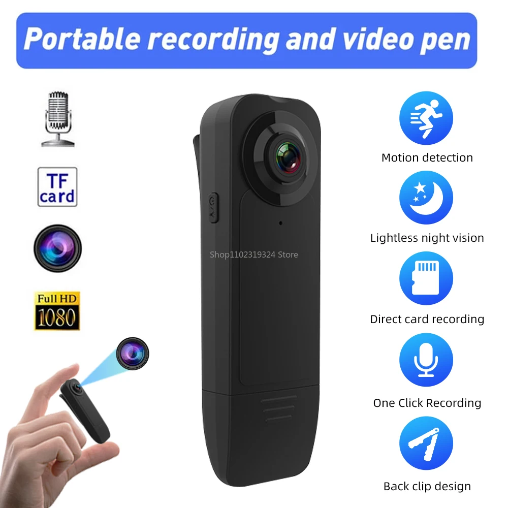 Compre A18 Portable 1080p Mini Camera Webcam Vision Vision Vision Sports  Video Recorder en China