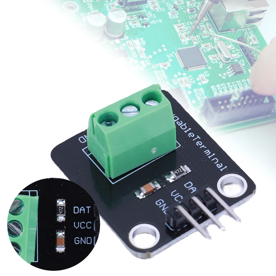 Waterproof DS18B20 Temperature Sensor with Adapter Module