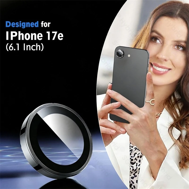 Enhanced Metal Ring Case with Tempered Glass Back and Camera Protector