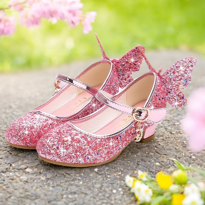 Mädchen Prinzessin High Heels Rot - Kinder Party Schuhe Größe 37