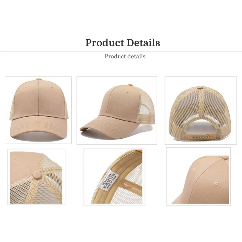Professional Custom Logo Mesh Cap Sunscreen Sun Visor Cap Casual Sun Hat Designer Snapback Caps Printing Embroidery Baseball Cap 2