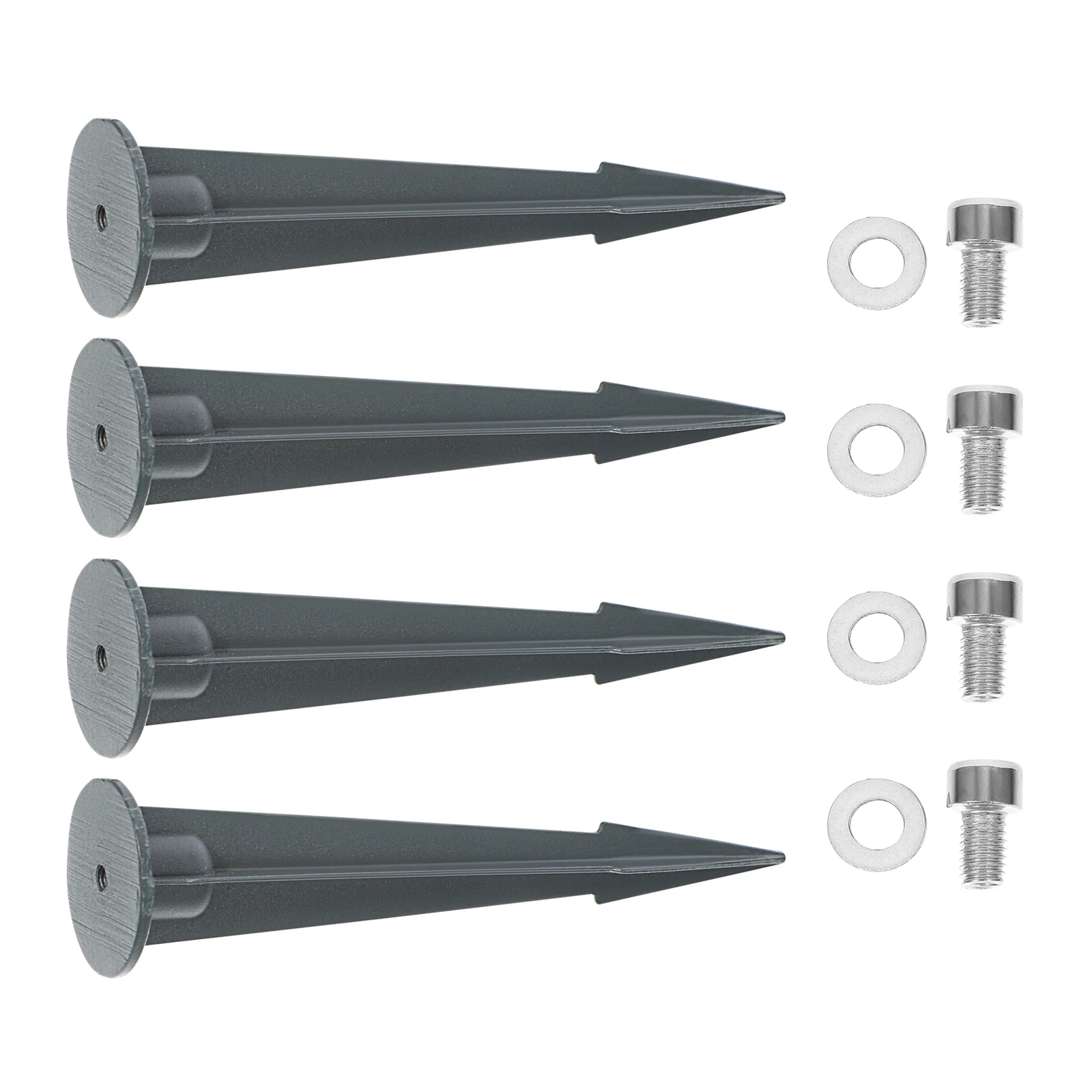 

4 Pcs Lawn Light Pole Solar Torch Lights Spikes Outdoor LED Stakes Ground Replacement for Nail