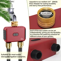 WIFI ZIGBEE умный 2-зонный таймер полива садовая автоматическая система орошения капельный спринклерный контроллер клапан Smart Life Tuya — изображение 3