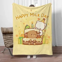 Milk Mocha Bear Luxury Throw Blanket 150x200 Soft Blanket for Sofa Decoration Bed Blankets for Adults Custom Blankets and Throws 1