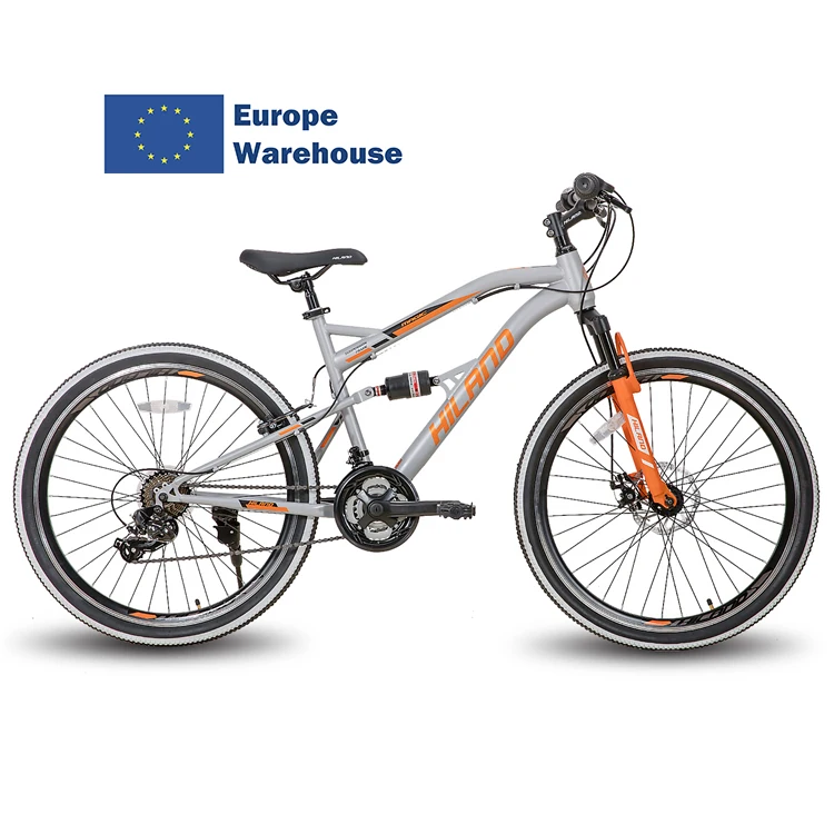 

JOYKIE EU warehouse 26 inch full suspension mountain bike/21speed bike downhill steel mtb bicycle