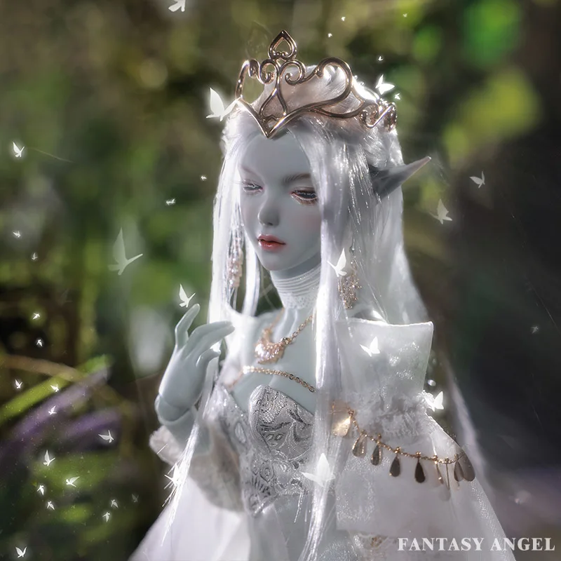 

JOYBJD Nimun 1/4 BJD Doll Half Sleep Elf Ear Pure White As Snow Butterfly Fairy Fullset Resin Gift Girls Ball Jointed Doll