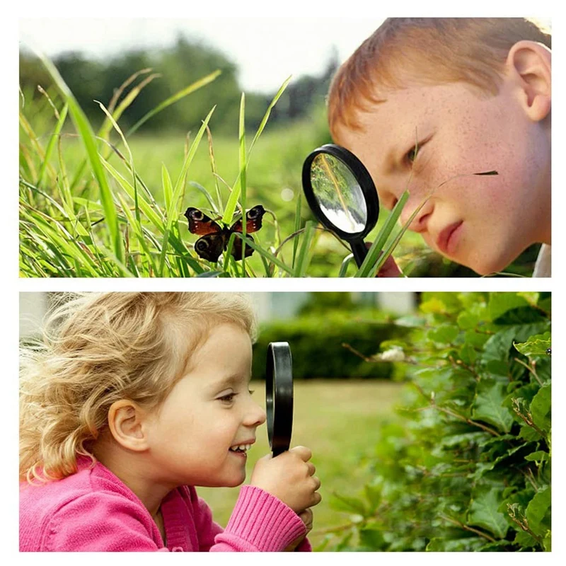 Magnifying Glass 8 Pcs Kids Plastic Handheld Mini Portable Magnifier Toys For Explorer