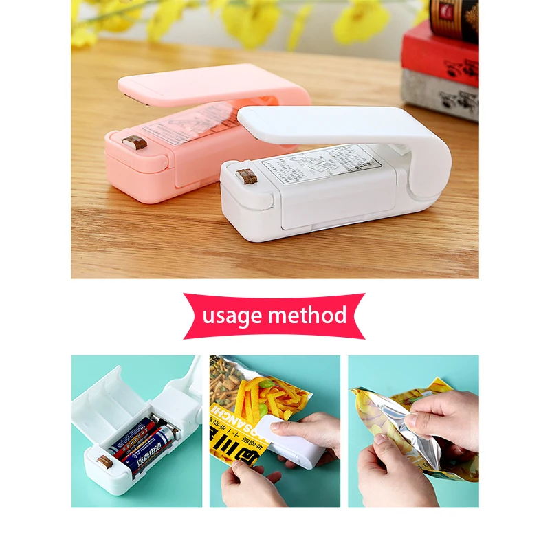 Mini Sealer Portable Bag Heat Sealer Plastic Package Storage Clip For Food Snack