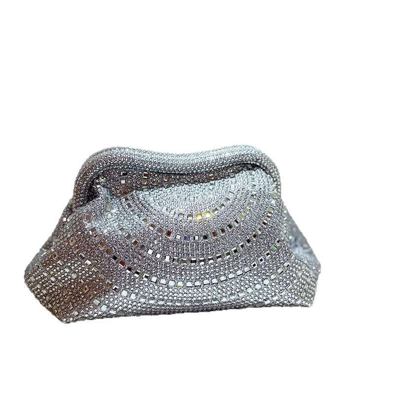 2025 Luxury Bling Shiny Color Diamonds Women Evening Clutch Purse High-end Wedding Party Banquet Handbag Glitter Crossbody Bag
