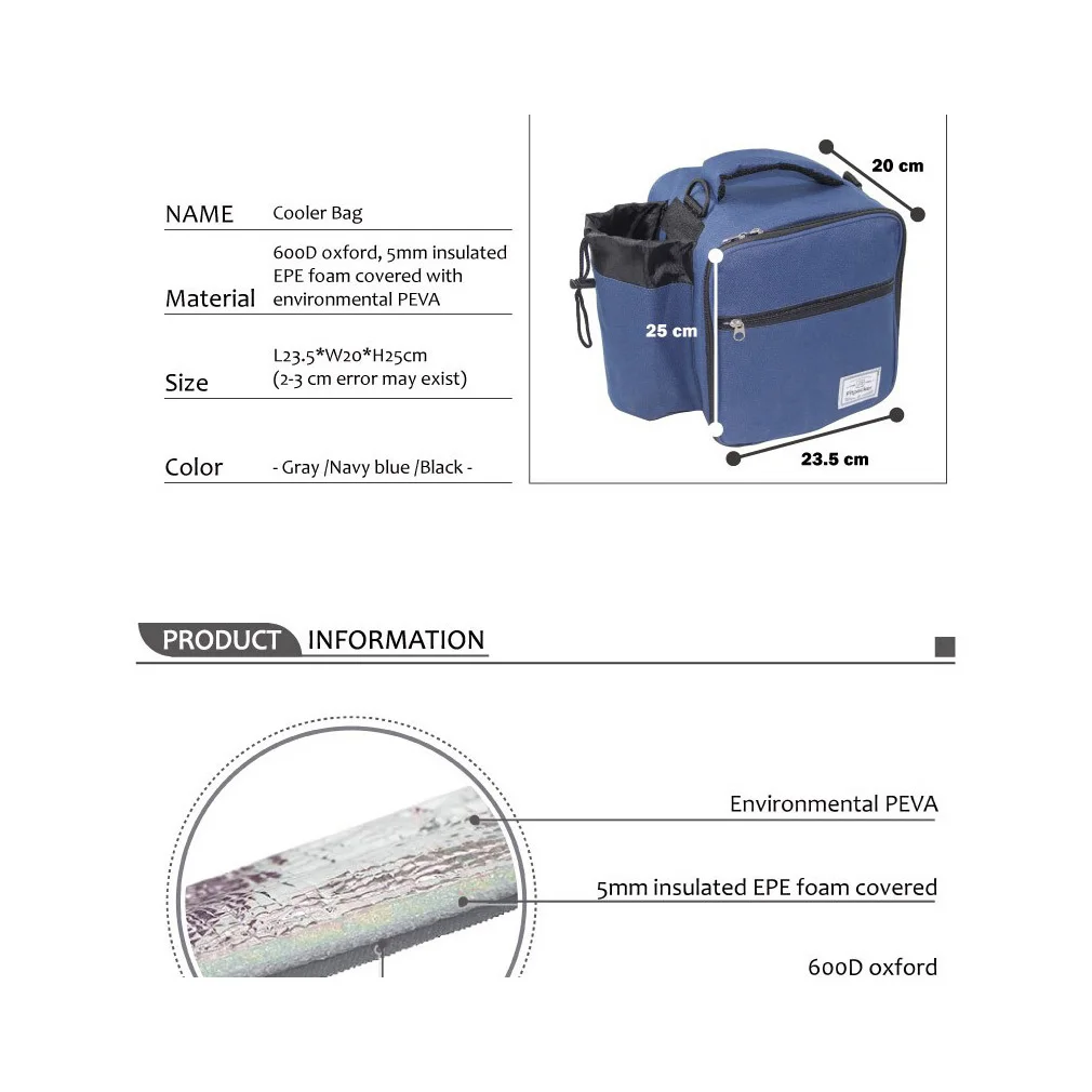 Multifunction Thermal Cooler Picnic Bag ，can be used as Medical storage bag，First Aid Kit Organizer，Medicine Cooling Pouch