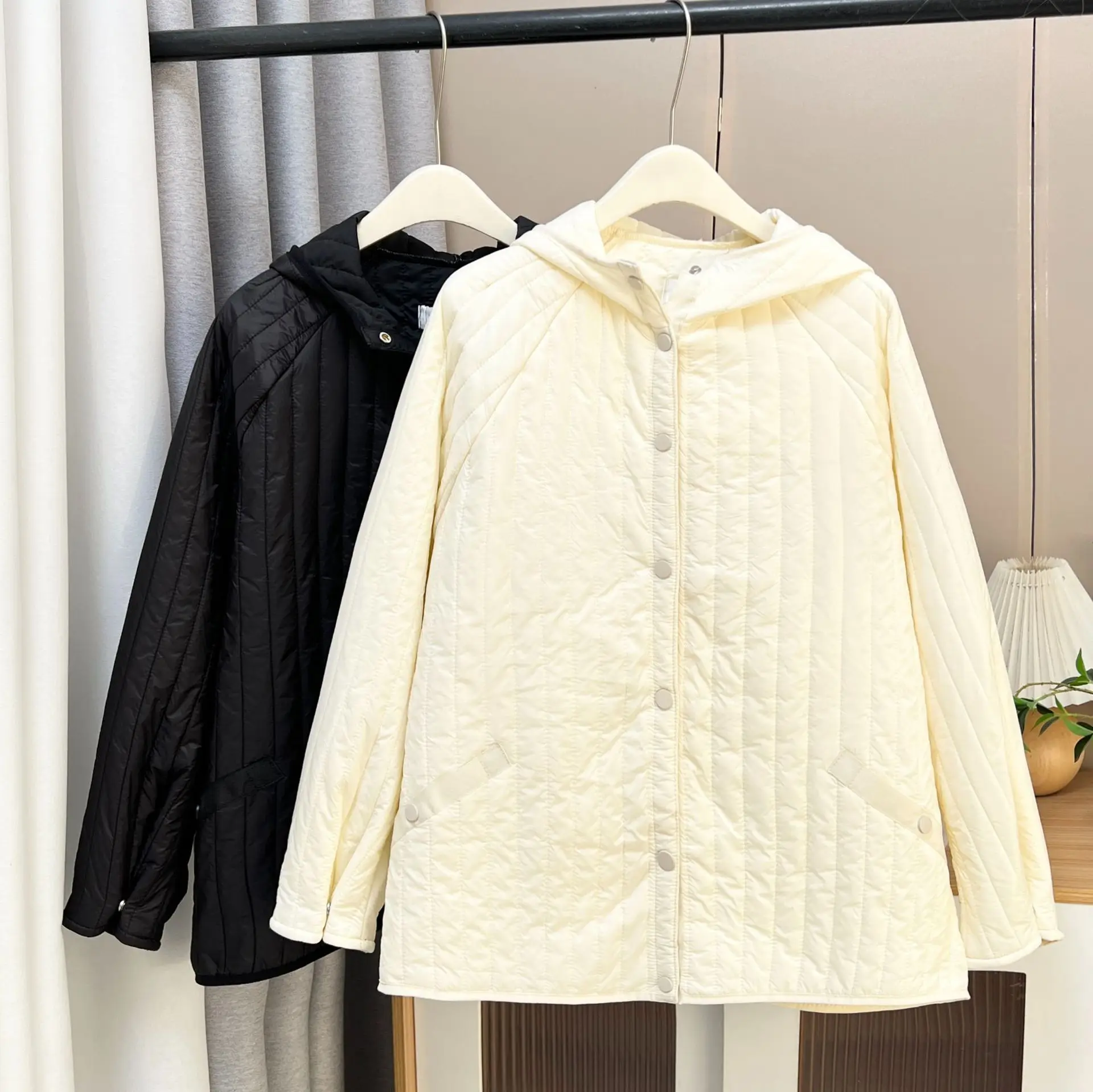 XXXXL Fashion Plus Size Women's Parkas New Autumn And Winter Style Simple Casual Thin Warm Hooded cotton-padded Jacke 1732