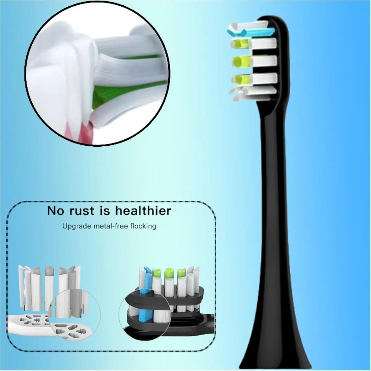 전동 칫솔 액세서리 칫솔 헤드 SOOCAS V1 V2 소닉 전동 칫솔과 호환 가능, 클린 헤드