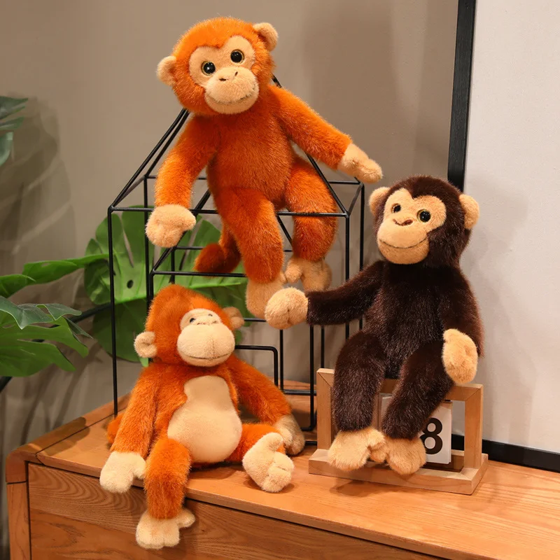 New Realistice Kawaii Gorilla Plush Toys Long Arm Monkey Doll Toys Cartoon Animal Pillow Girls Creative Birthday Gift Baby Toys