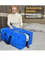 Moving Bags, Storage Totes, Extra Large Storage Bags for Moving Supplies, College Dorm Essentials, Bedroom Closet, Packing Bags 1
