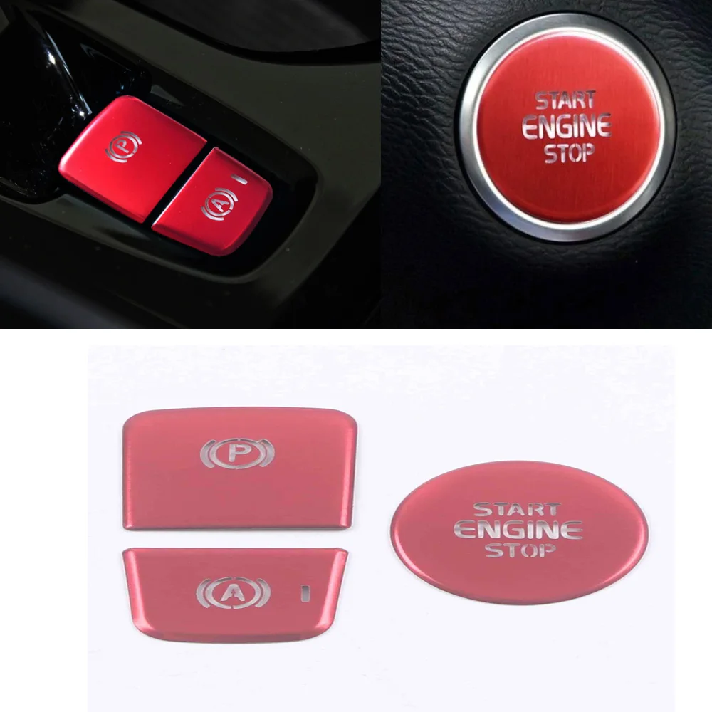 For Volvo Xc40 Xc 40 2019-2022 Auto Interior Car Accessories Electronic Handbrake Sticker Cover Frame Engine Start Button Trim