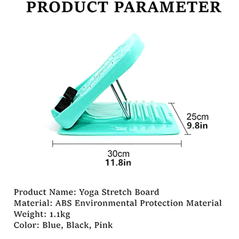 Portable Slant Board Foot Massage Instrument Adjustable Incline Boards Calf Ankle Stretcher 4 Positions Foot Stretch Wedge Board