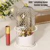 Rotating Toothbrush Holder 360-degree Rotating Toothbrush Makeup Brush Holder with Dustproof Cover Cosmetic Storage for Bathroom 2