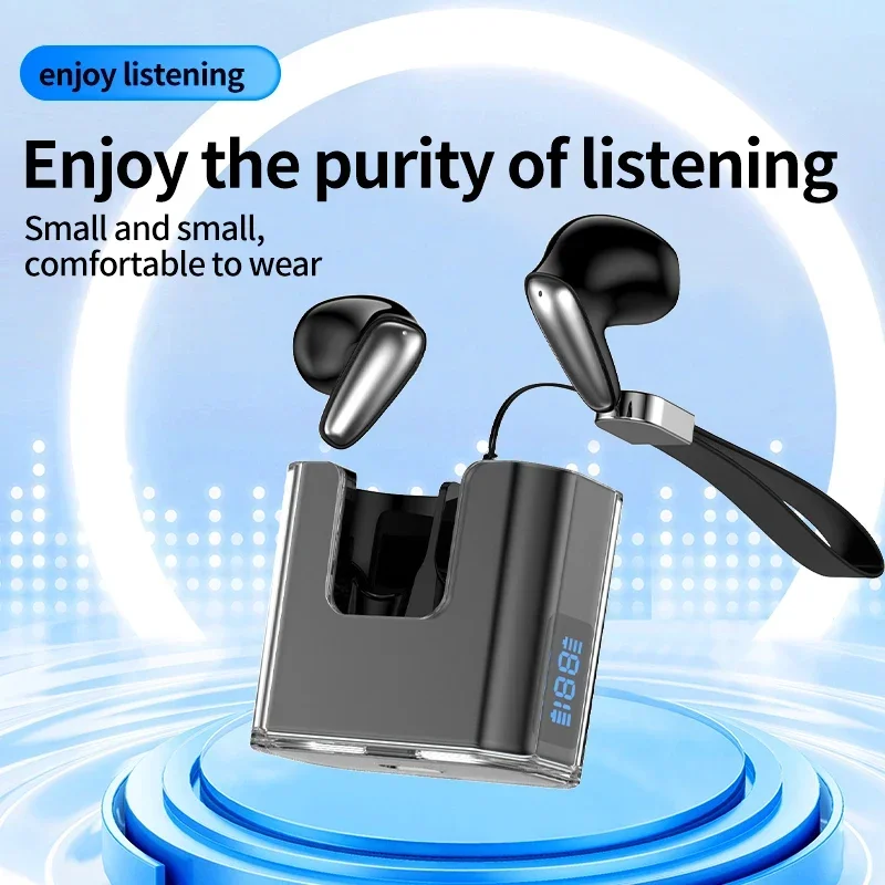 

NEW R20 TWS Wireless Bluetooth 5.3 Earphones LED Display Headphones Noise Cancelling Stereo Sports Waterproof Headsets With Mic