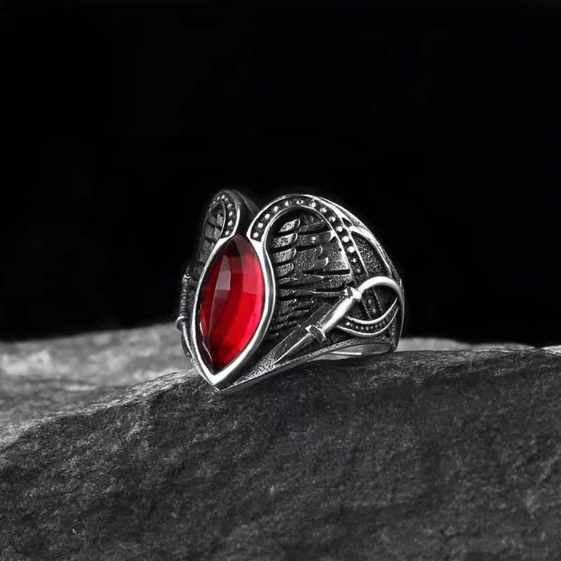 New-Abyss-Devil-s-Eye-Fall-Angel-Wings-Men-s-Ring-Creative-Retro ...