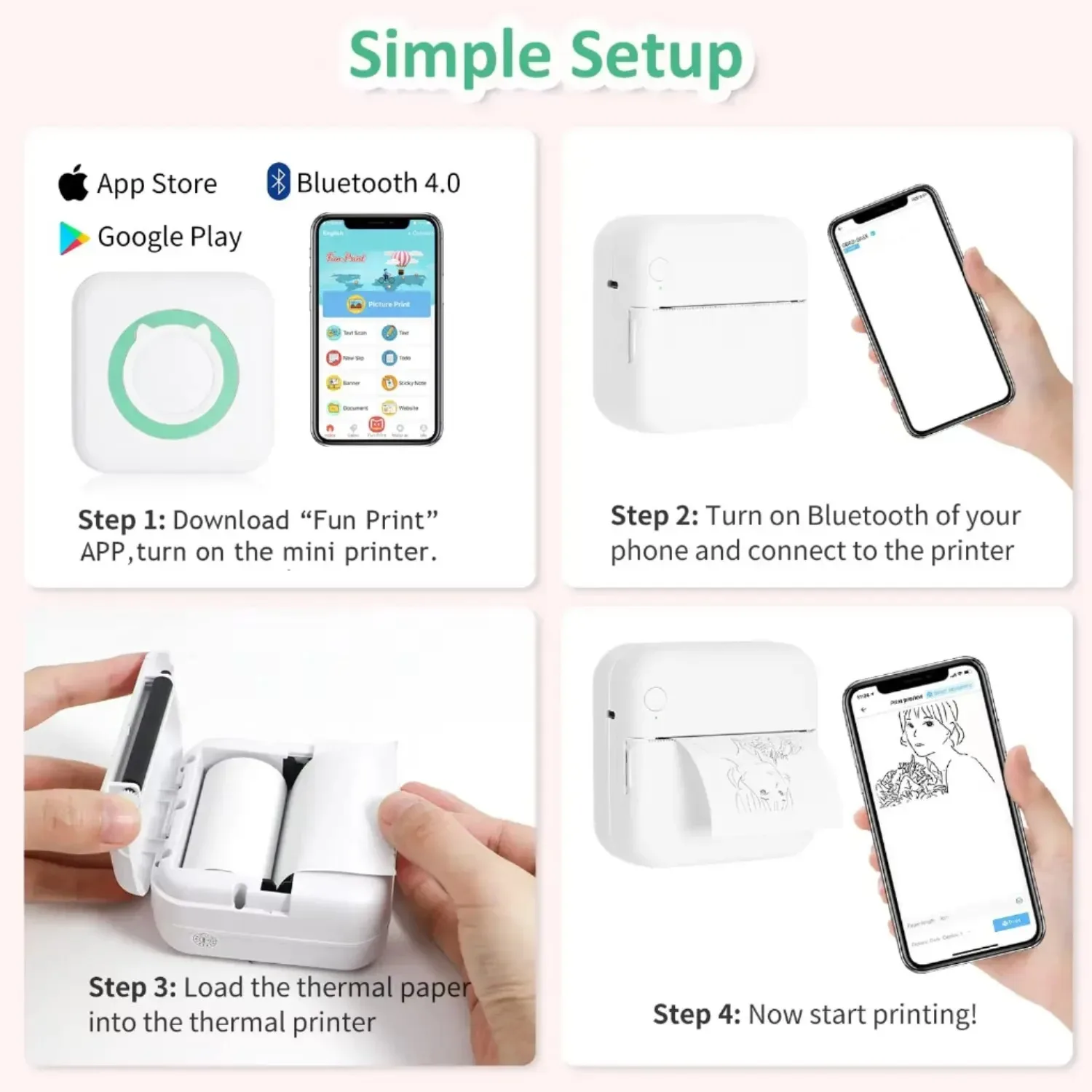 C15 Olaf 미니 프린터 휴대용 열 스티커 용지 Inkless Bluetooth 무선 Impresora 안드로이드 IOS 휴대용 라벨 프린터