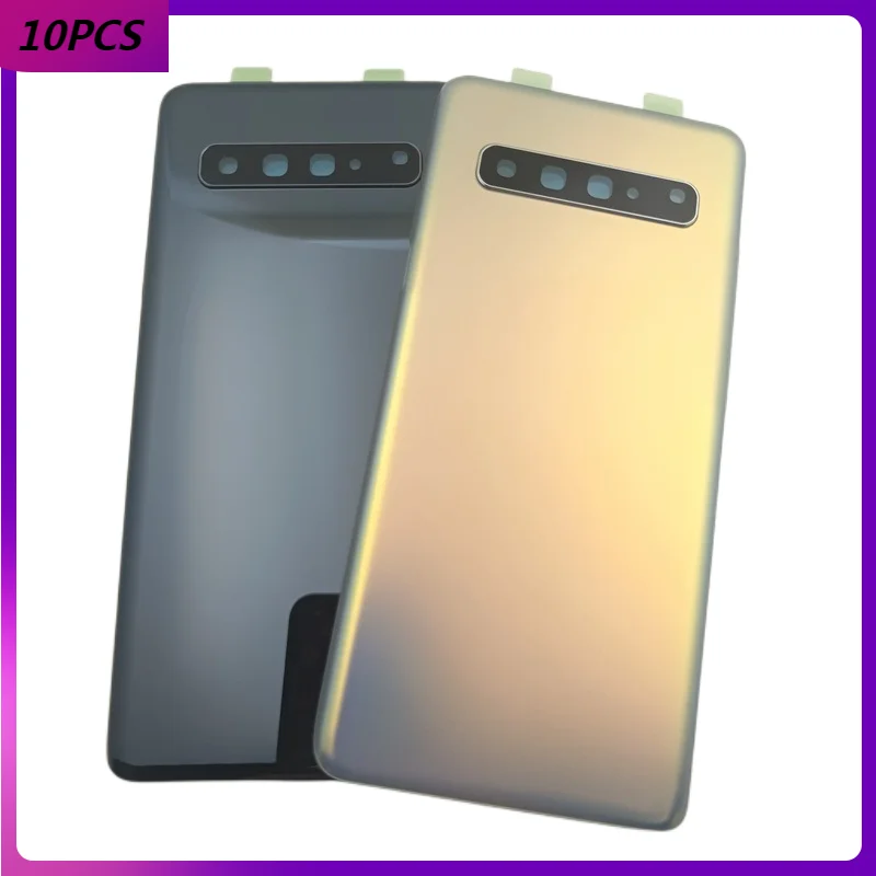 

10Pcs/Lot For Samsung Galaxy S10 5G SM-G977B G977 Battery Back Cover Rear Door Glass Panel S10 5G Housing Case Adhesive Replace