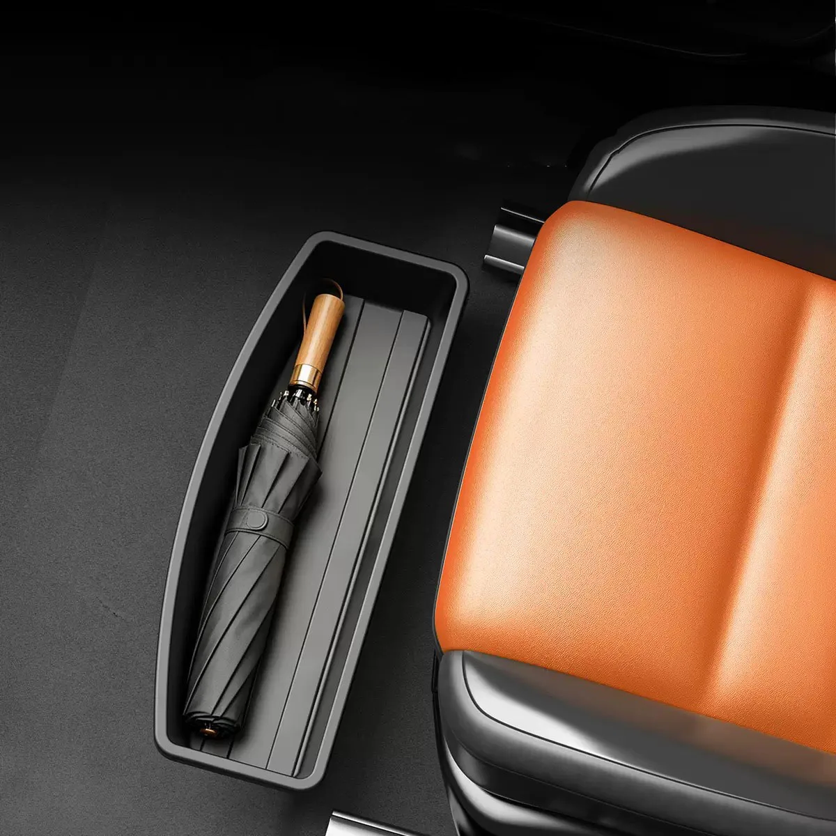 Universelle Auto-Vordersitz-Aufbewahrungsbox Rutschfeste Auto-Untersitz-Schublade ABS-Organizer für Auto-Zubehör
