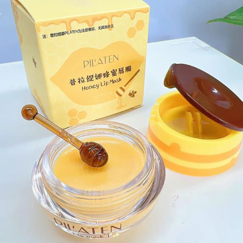 

Бальзам для губ, медовый горшок, бальзам для губ, крем для ночного восстановления губ, Питательный Уход за губами, антирастрескивающая эссенция для губ, уменьшение линий губ