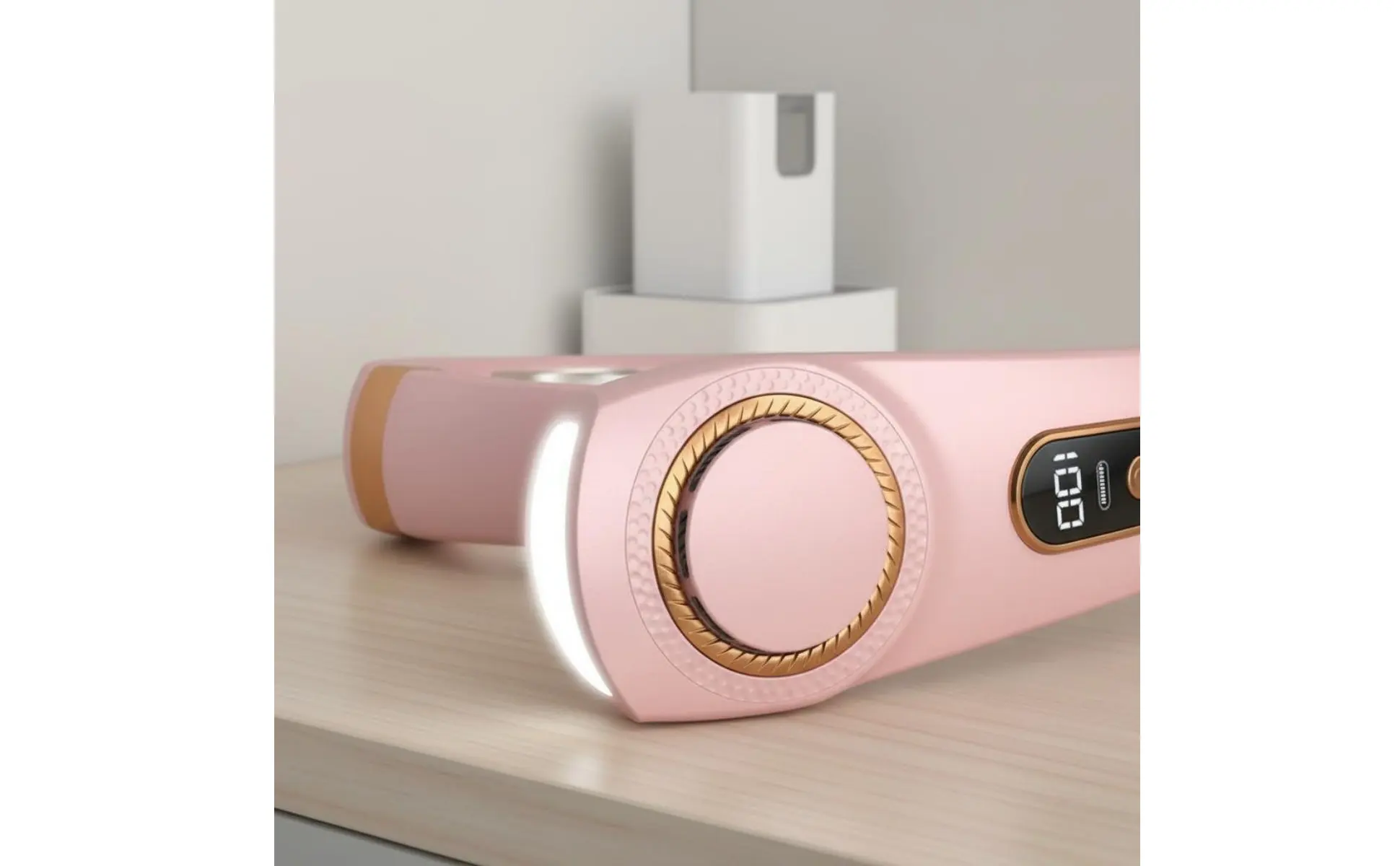 Neck Fan 360° Surround Wind Flow Hanging Neck Fan Wearable Air Cooler 3-Speed Adjustment Glowing Display Digital Display Neck Fan 360° Surround Wind Flow Hanging Neck Fan Wearable Air Cooler 3-Speed Adjustment Glowing Display Digital Display
