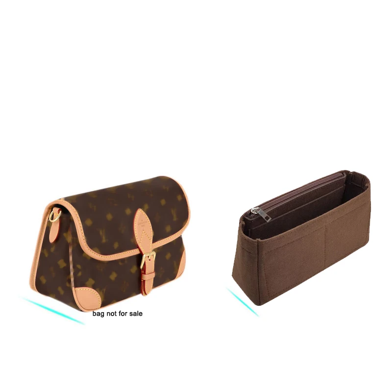Purse Organizer Insert For Diane Shoulder Bag,Felt Bag Organizer With Zipper,Handbag & Tote Shaper