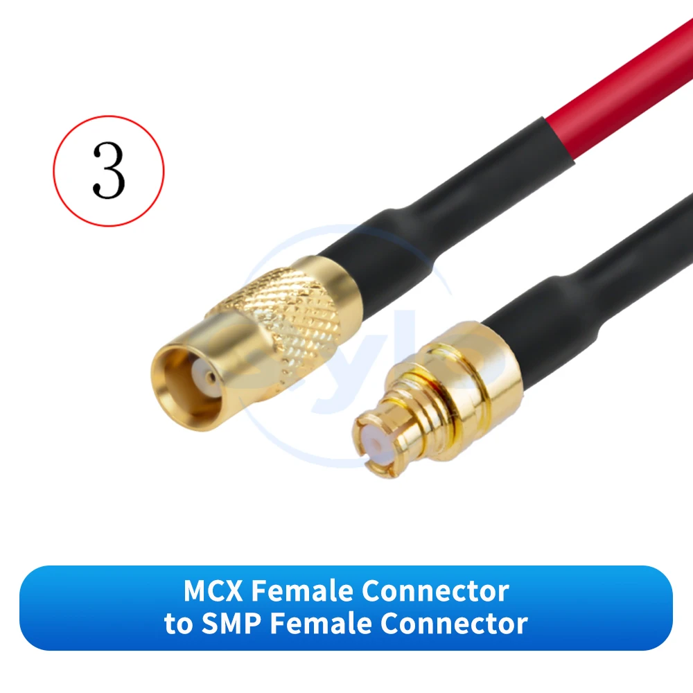 MCX zu SMP HF-Koaxialkabel RG402 Rot Halbflexibles Hochfrequenz-Koaxialkabel MCX zu SMP Kabel (1 Stück) – Detail 5