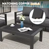 5 Pcs Metal Modern Patio Furniture Set, Outdoor Sectional Sofa for Balcony, Aluminum Patio Furniture, Garden, Dark Grey 5