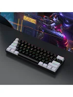 60% Wired Gaming Mechanical Keyboard RGB Backlit Ultra Compact Mini Layout for PC/Mac Gamers And Typists Easy Travel Design 3