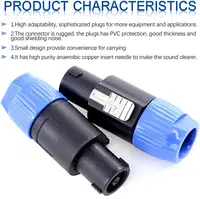 5 Pcs 4 Pole Audio Speakon Cable Mount Connector Twist Lock Speaker Plug Compatible with Neutrik Speakon NA4LJ, NA4LJX, NL4MP - Image 3