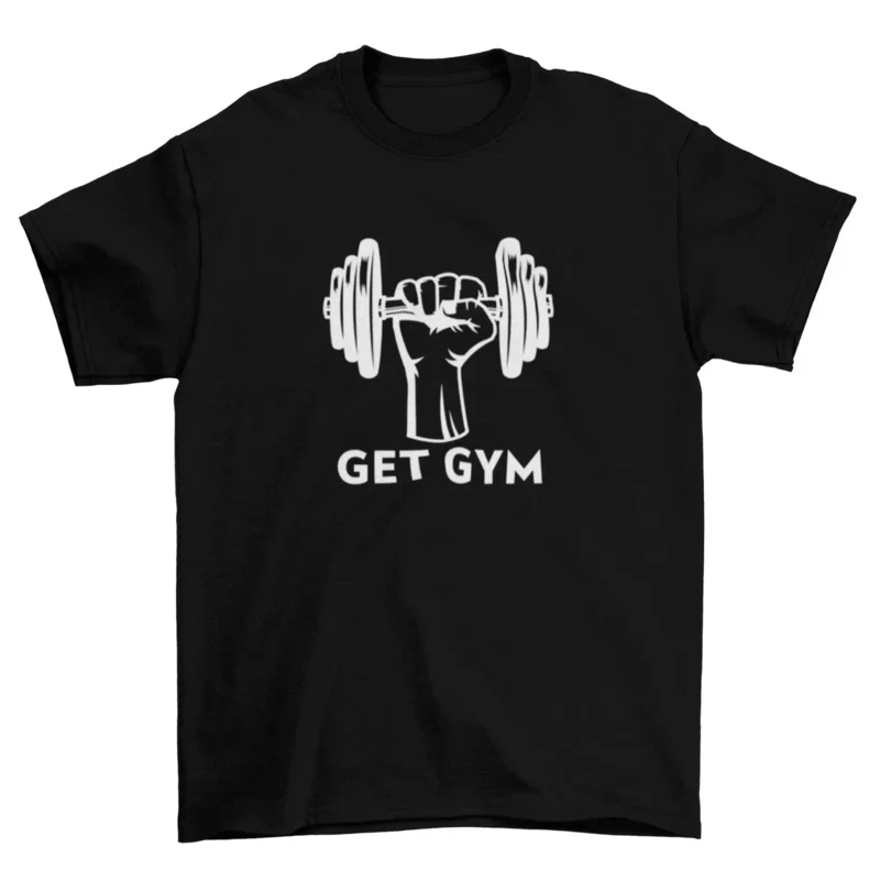 

100% Cotton O-Neck Summer Mens T Shirt Get Gym Fitness Athletic Bodybuilding Muscle Training T-Shirt Short Sleeve Casual