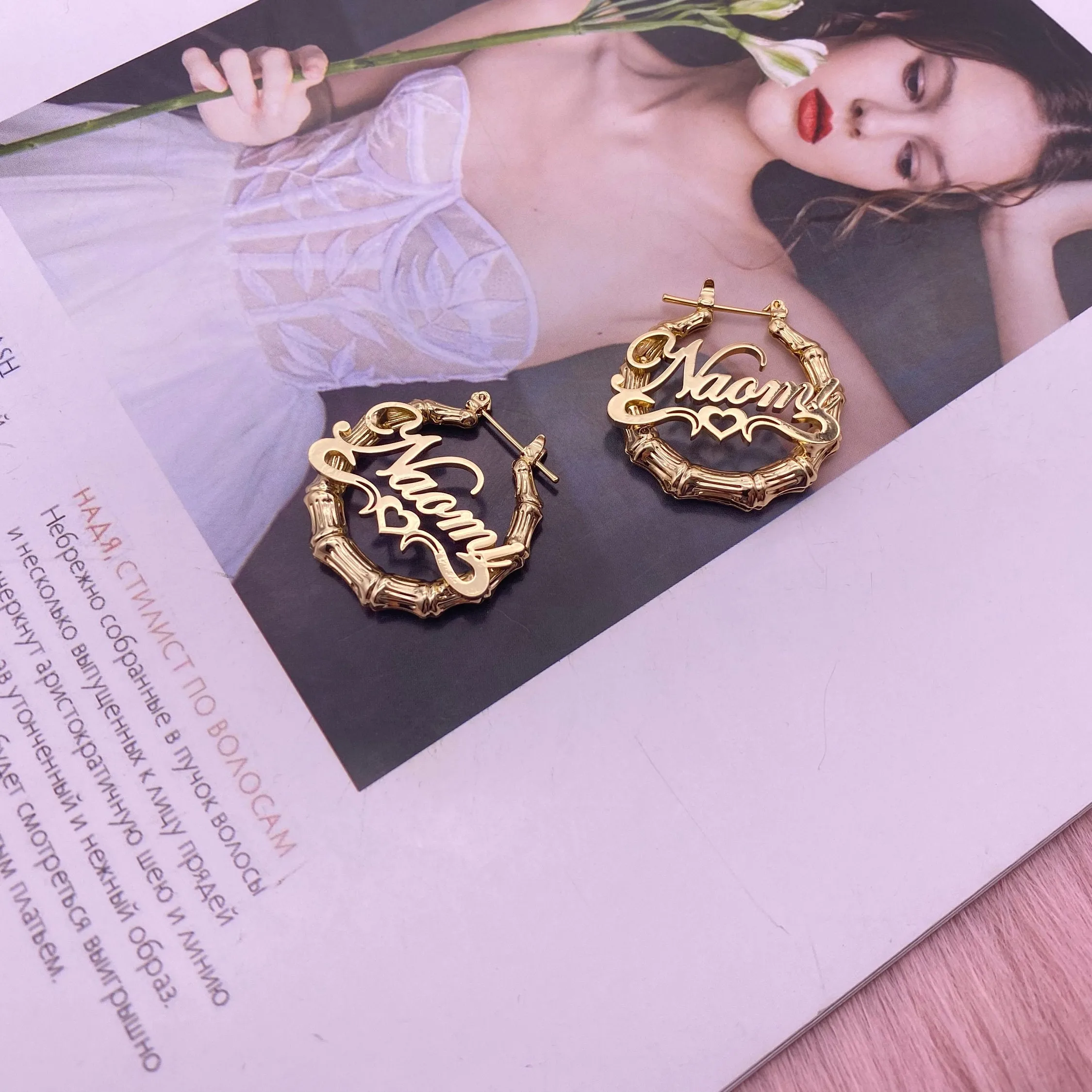 Alibaba Personalised Bamboo Earrings Custom Bamboo Earrings Name