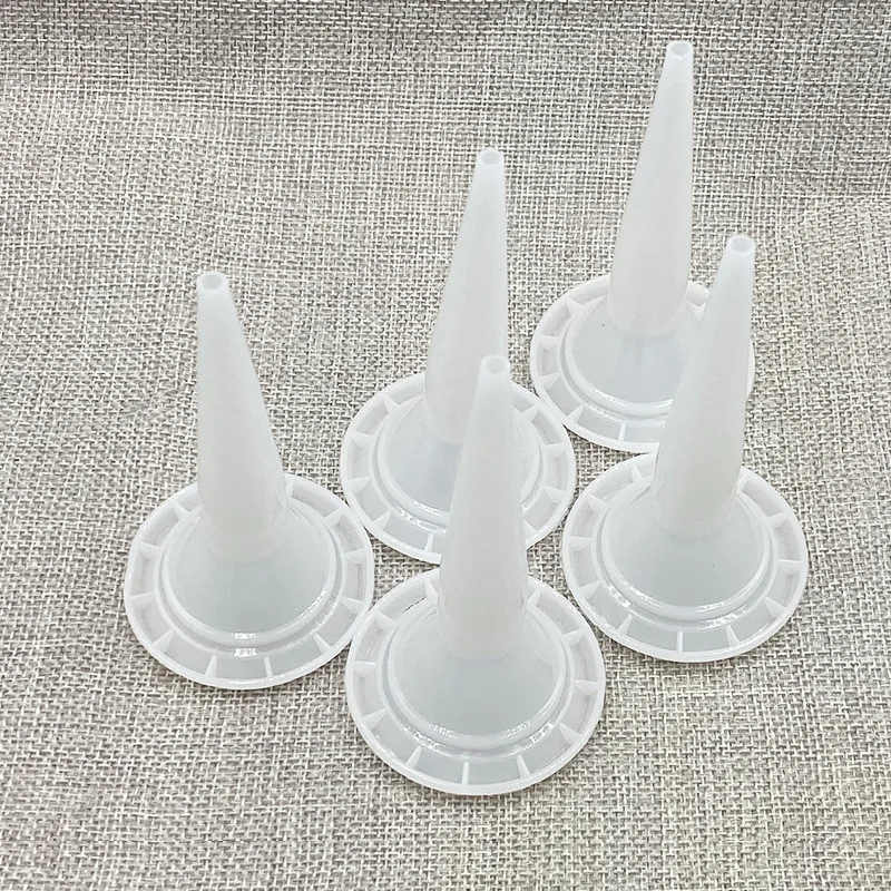 Caulking Nozzle 2pcs Structural Glue Nozzle Plastic Universal Caulking Nozzle Glass Glue Tip Mouth Home Improvement Construction Tools caulking gun nozzles