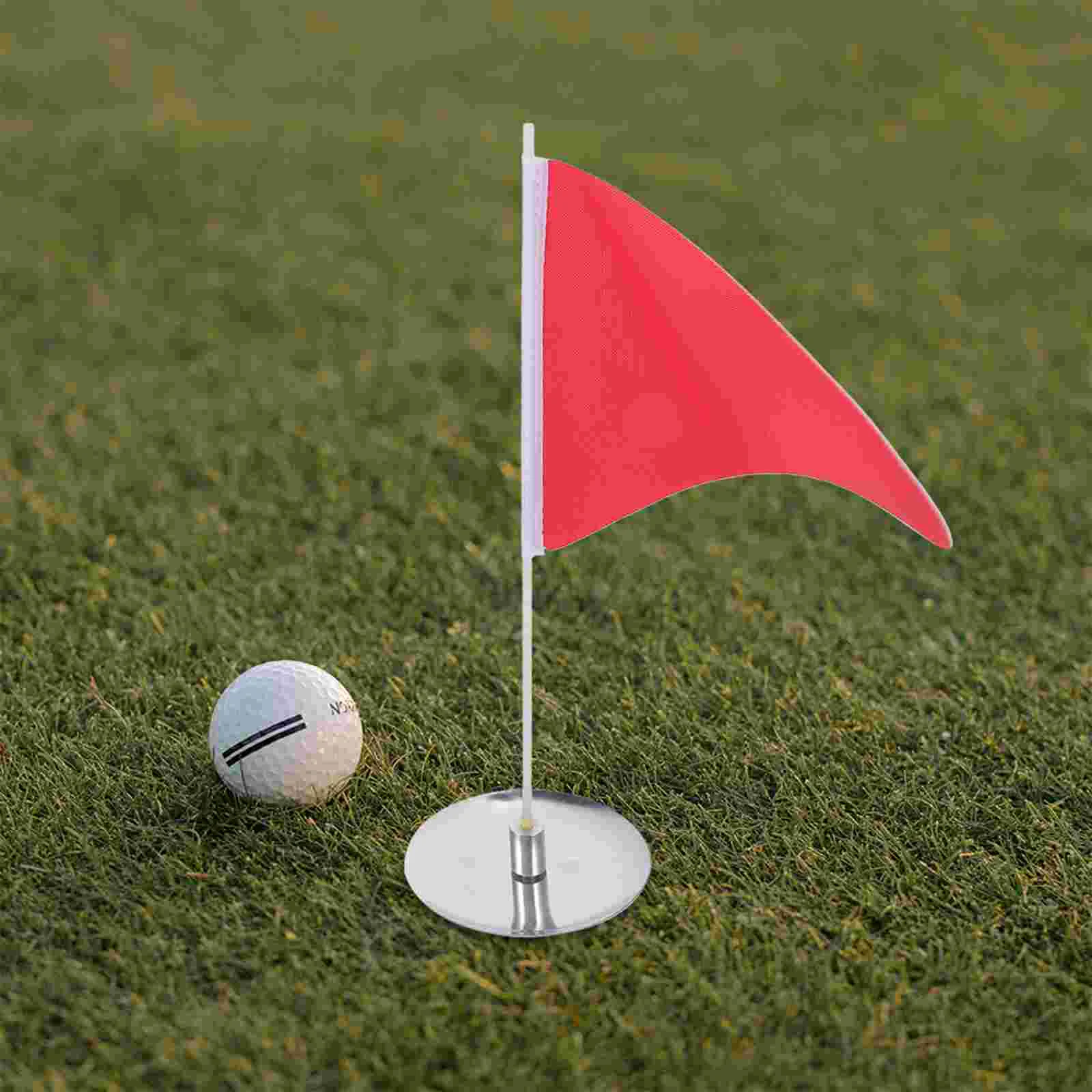 

Golf Flagpole Portable Practice Golfing Golf Balls Hole Cup Tray Small Golfs Targeting Balls