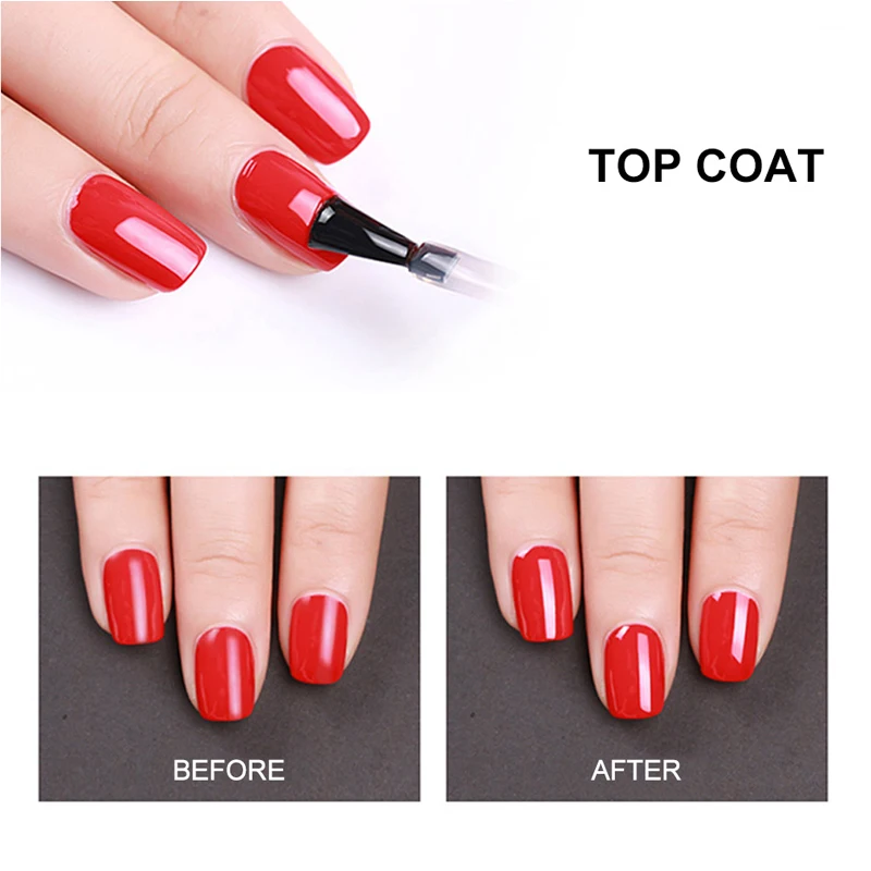 18ML Top Coat Gel Nail Polish No Wipe UV Gel Varnish Rubber Top Coat For Nail Protection Hybrid Long-Lasting Manicure gel nail polish,gel nail varnish
