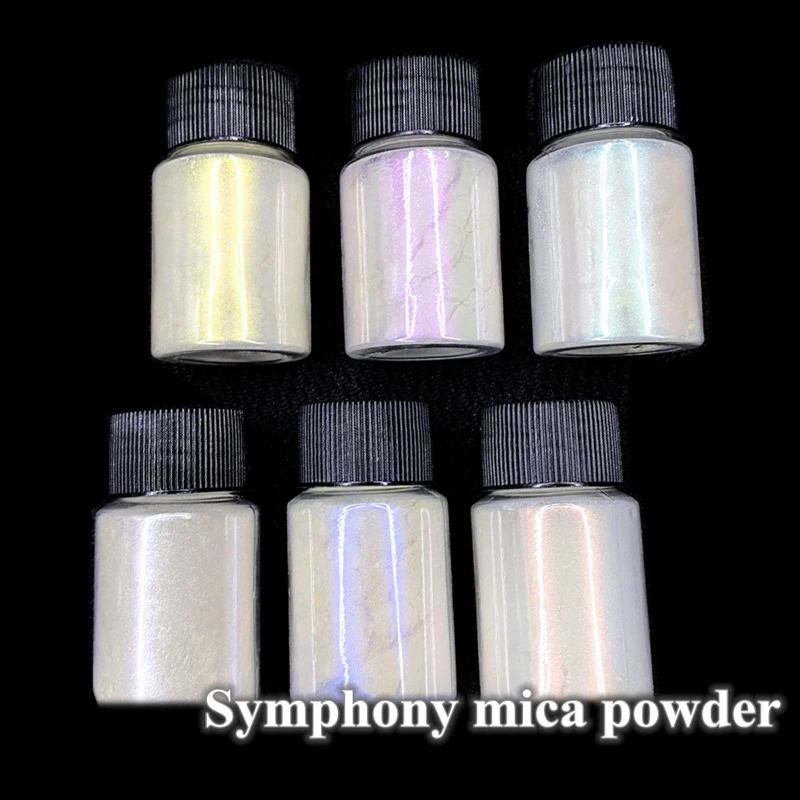 30ml White Symphony Mica Pearl Pigment Car Paint Color Cosmetics Eyeshadow Soap Dye Powder Nail Glitter Chrome Chameleon Powder nail powder nail glitter nail pigment mica powder