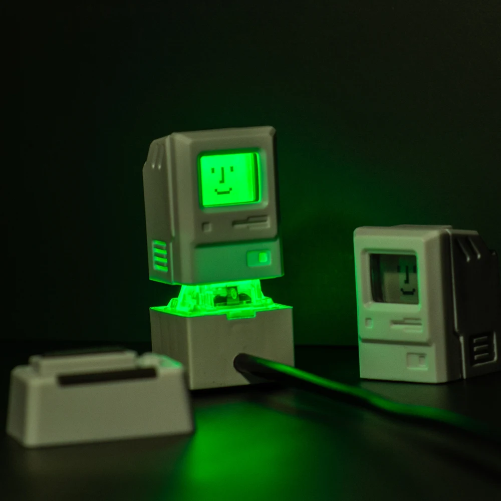 Tastiera Meccanica Retrò Creativa Mac Macintosh Forma Personalità Keycap Traslucido Chiave Bianca Grande