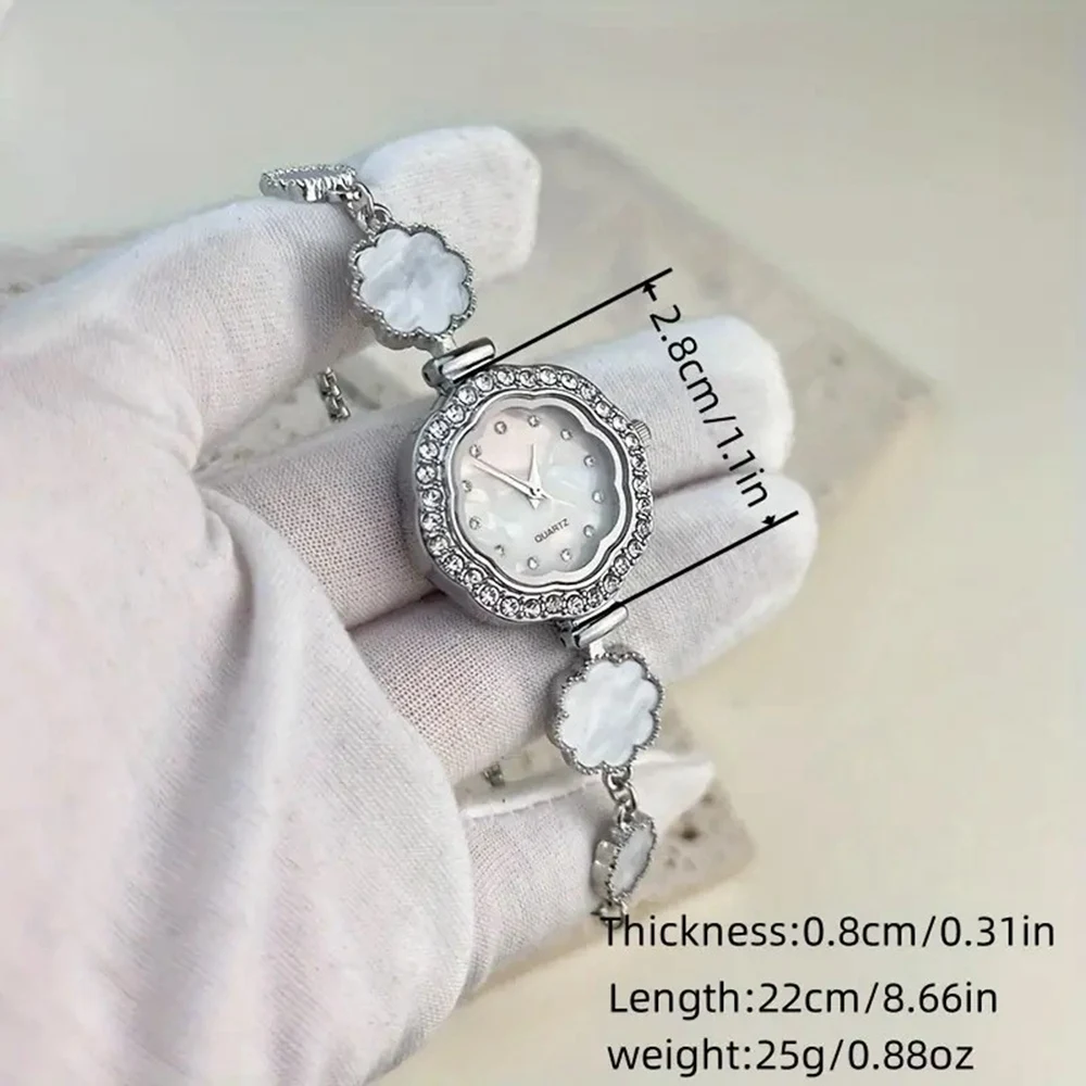 Women Watches Fashion Ladies Version Simplicity Rhinestone Petal Quartz Watch Casual Gifts Wristwatches Relogio Feminino Clocks - 6