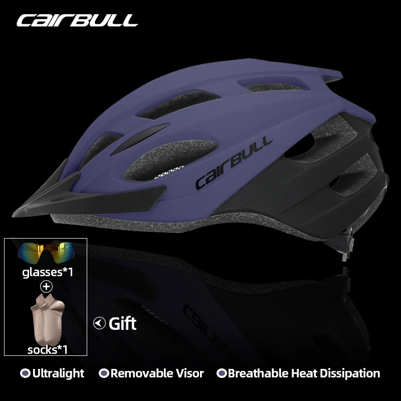 

CAIRBULL Ultralight 240g Helmet Cycling Mtb Removable Visor Men's Bike Helmet 19 Vents Breathable Road Bicycle Casco Bicicleta