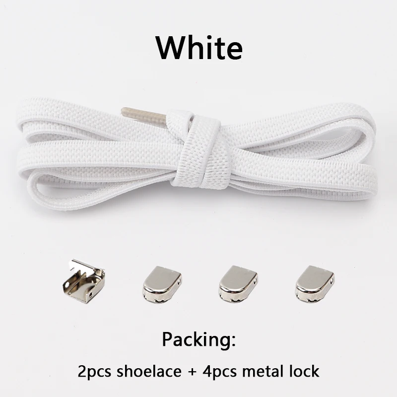 Elastic Shoe Laces 1pair No Tie Fits All Adult And Kids Shoes For Sneakers Shoelace Tieless Flat Expand Shoestrings