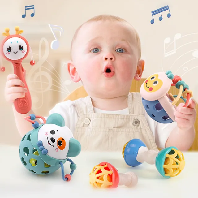 Giocattoli per bambini 0 12 mesi sviluppo educativo dentizione giocattolo  sensoriale per neonati telecomando forma massaggiagengive sonagli giocattoli  - AliExpress